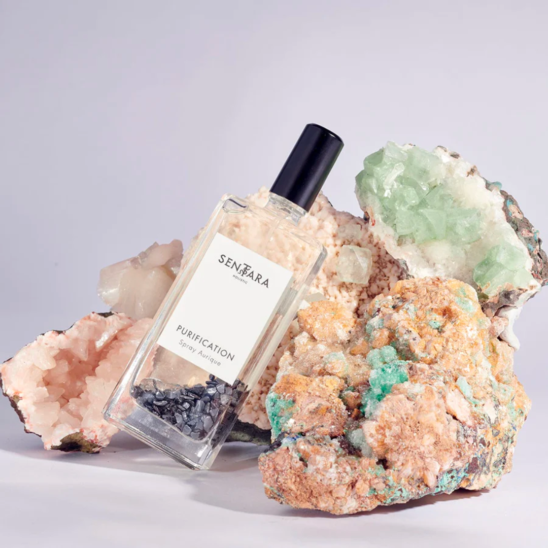 Auric Spray- purification - Palo Santo, Eucalyptus and crystals