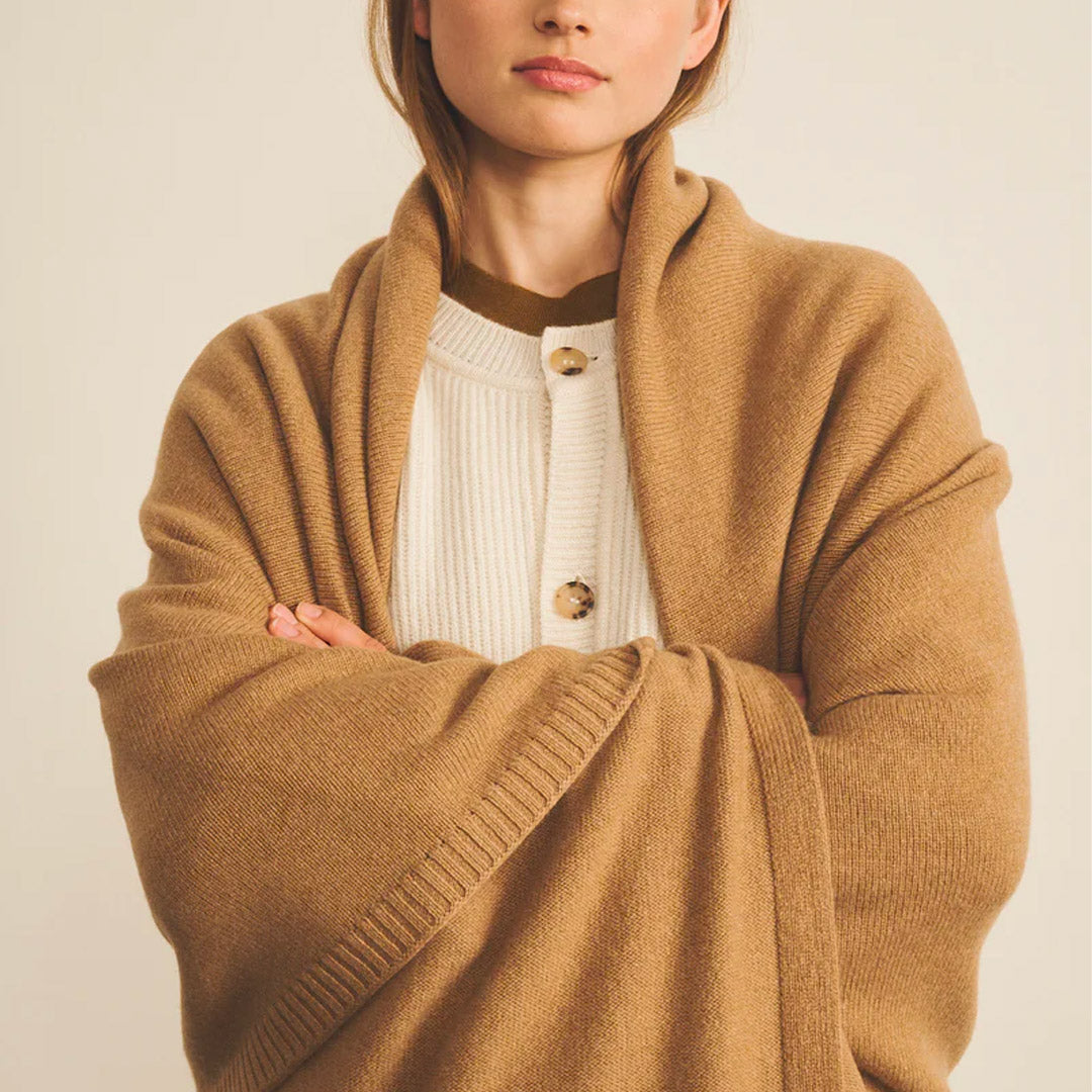 Ochre cashmere blanket