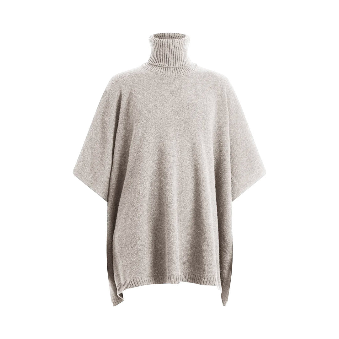 ANGELA cashmere poncho - Oatmeal
