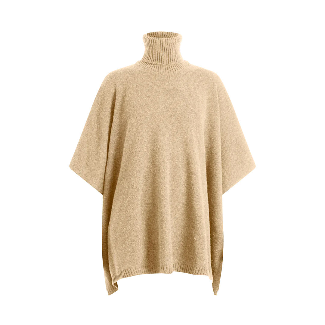 ANGELA cashmere poncho - Oatmeal