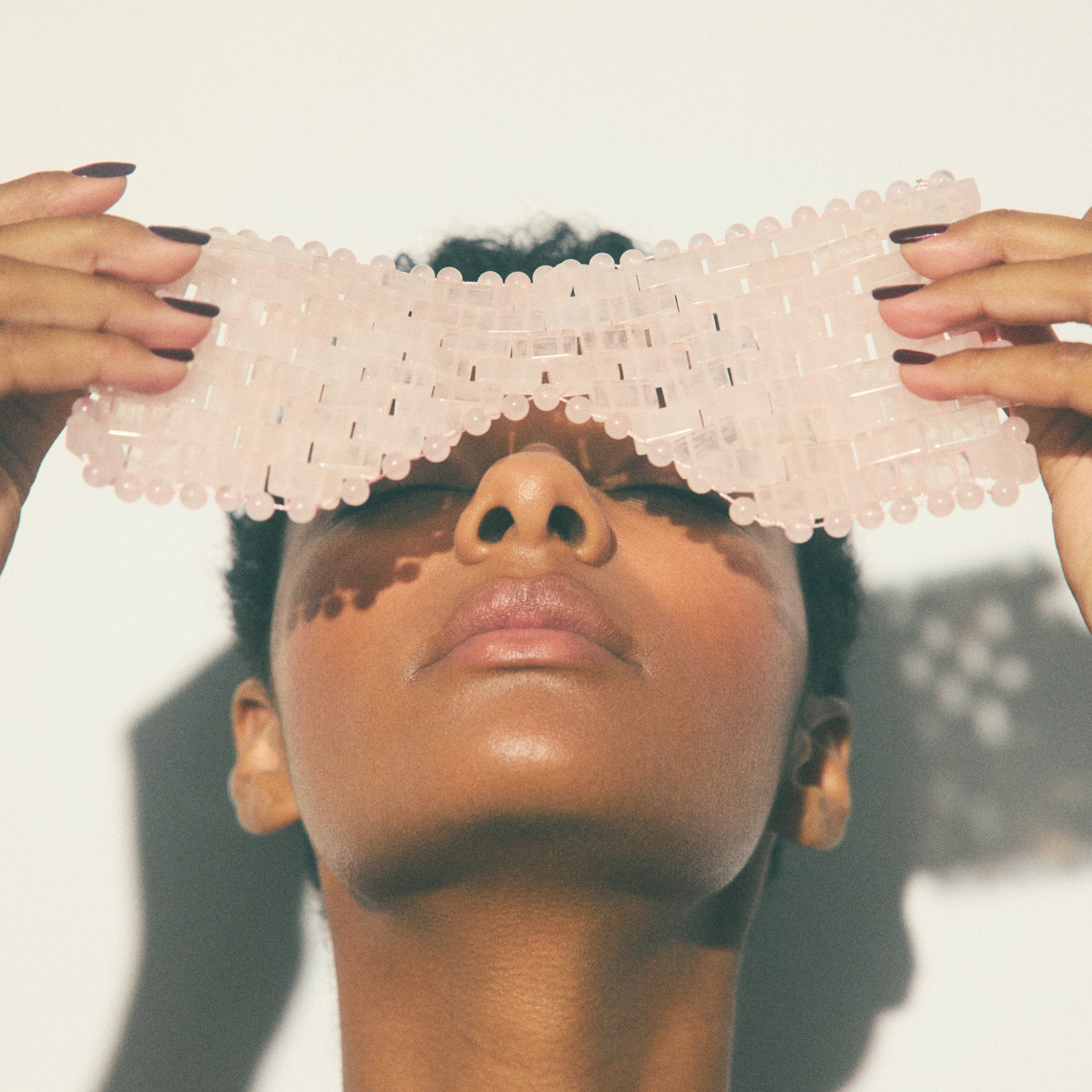 Rose quartz eye mask