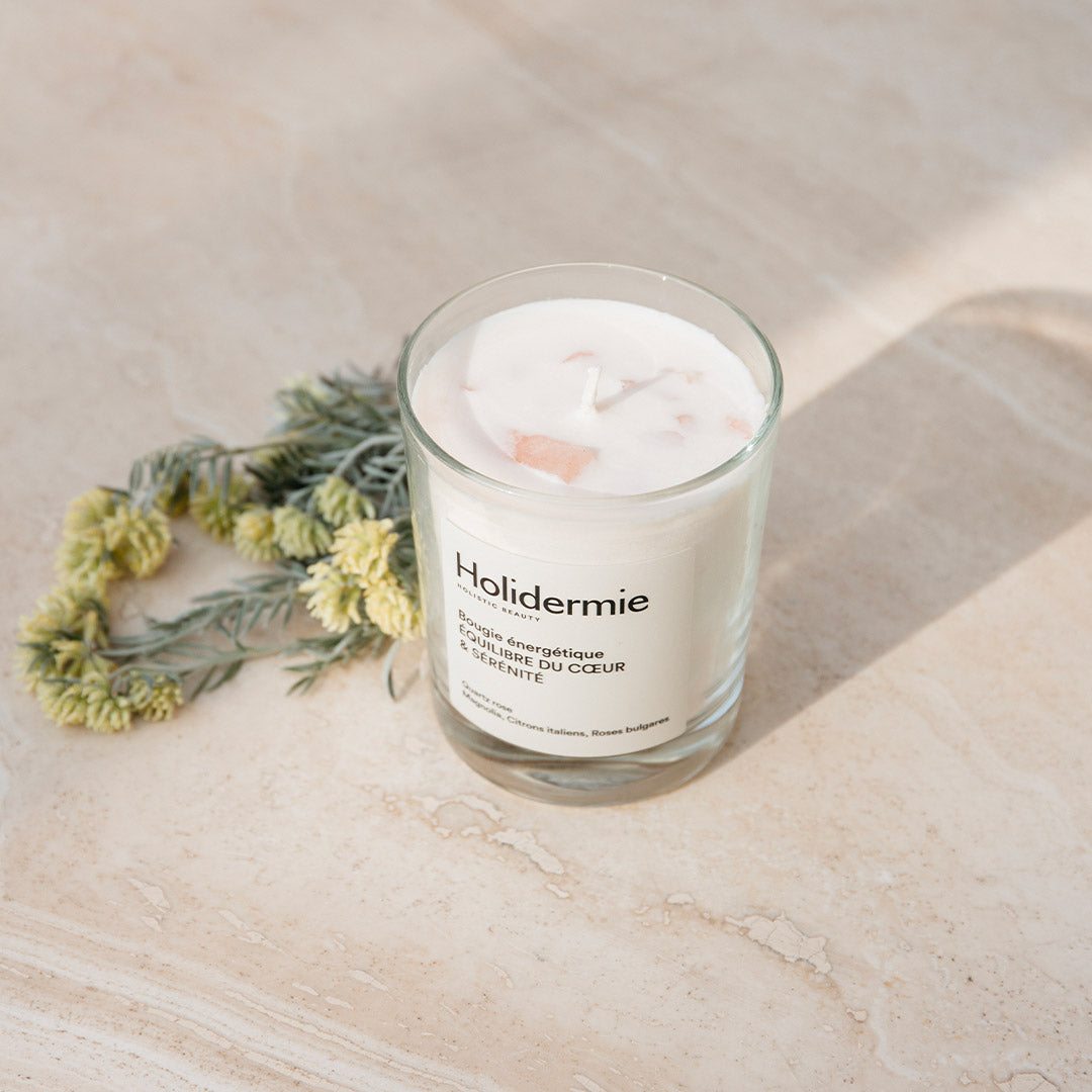 Bougie premium pour rituels bien-être et relaxation à la maison