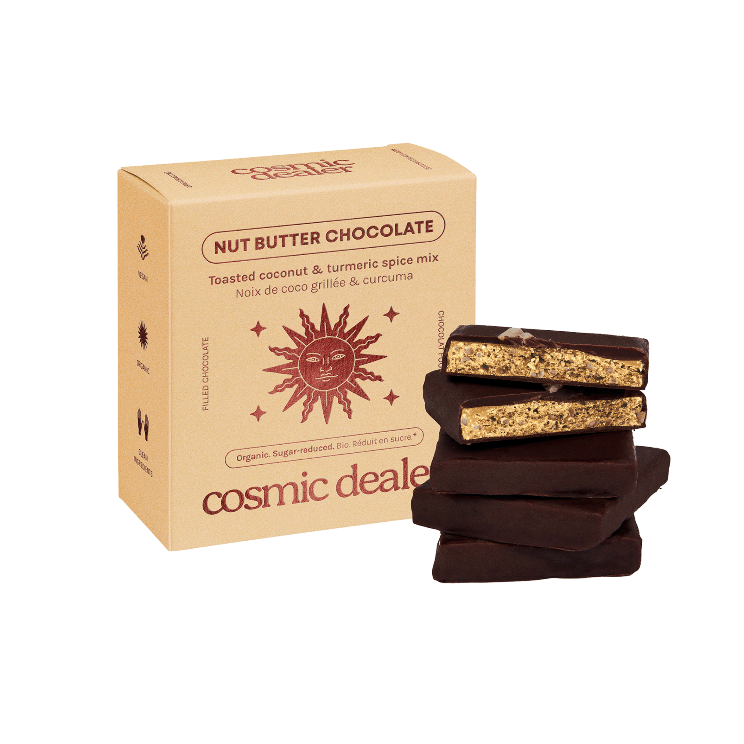 Raw cacao, toasted coconut & organic turmeric