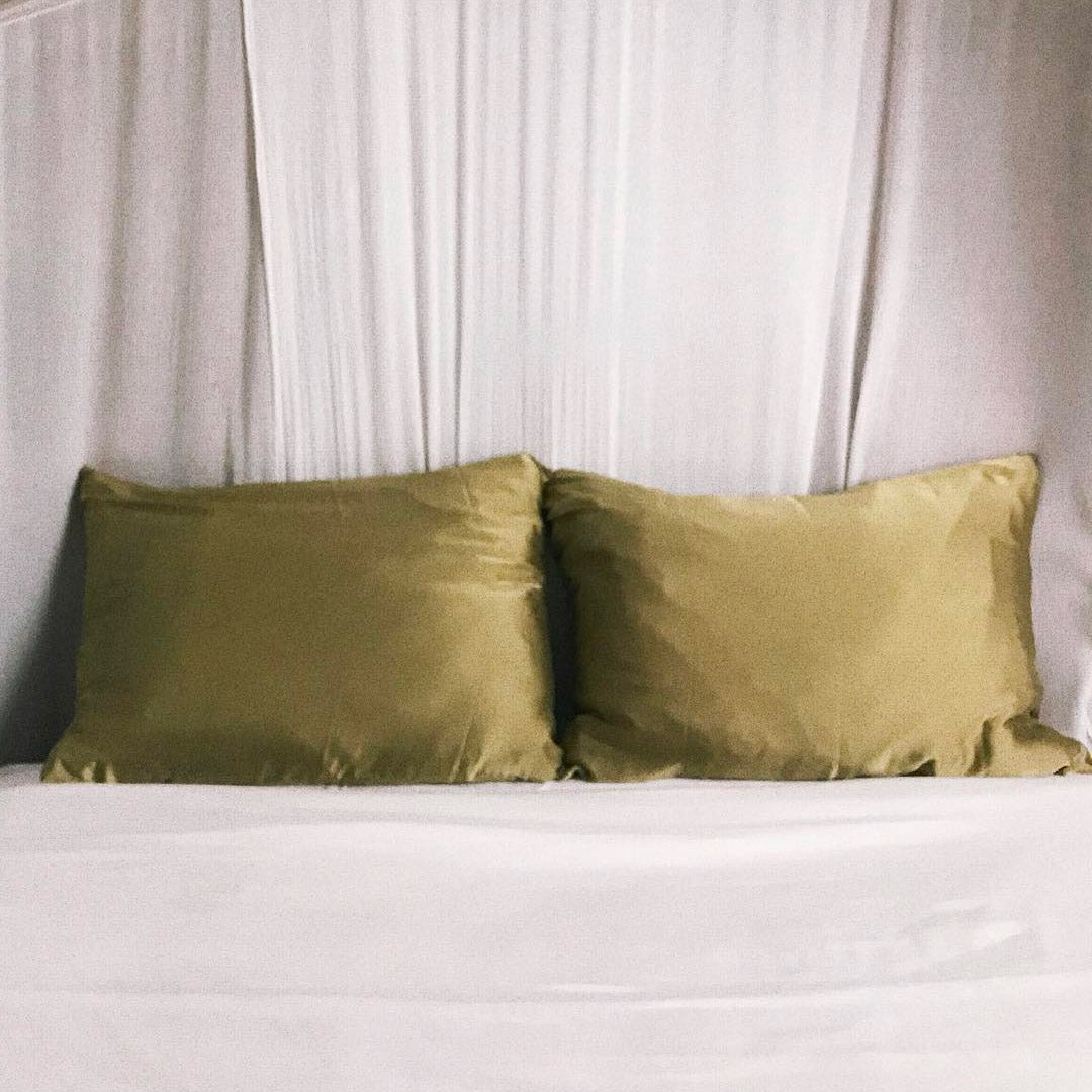 Pillowcase - Silk - Olive