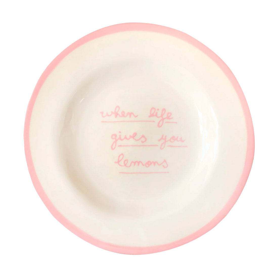 "When life gives you lemons" plate